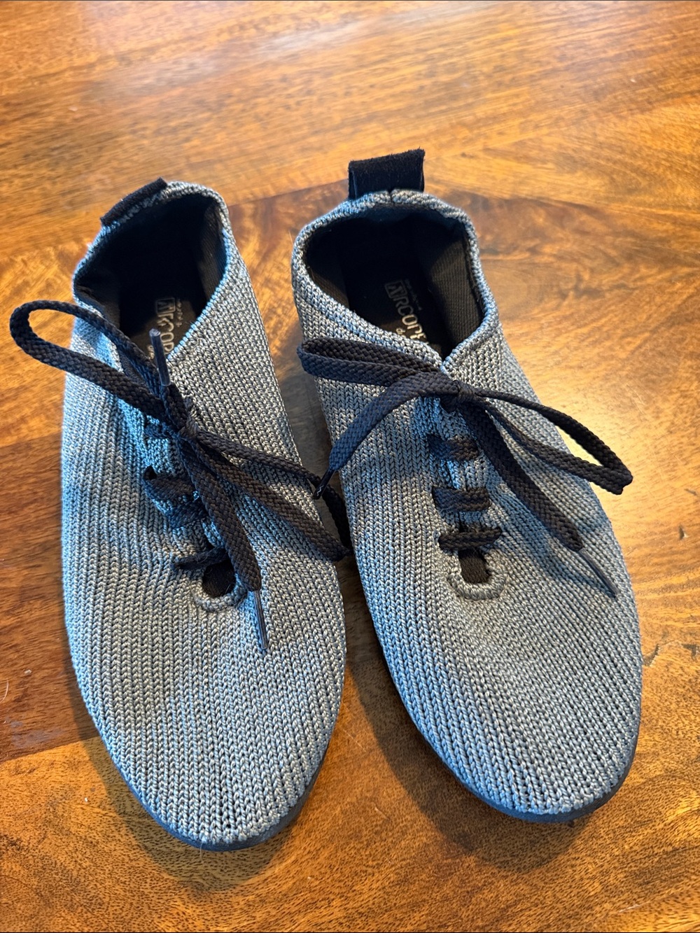 Arcopedico steel grey Knit Lace-Up healthy feet Shoes size 38 US 7